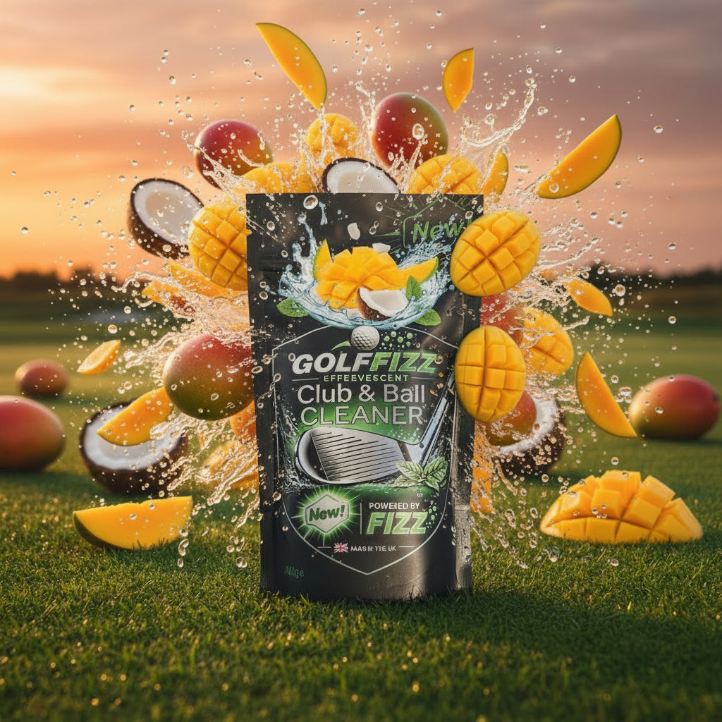 Mango and Coconut Golf Club and Ball Cleaning Powder, 10 Sachets